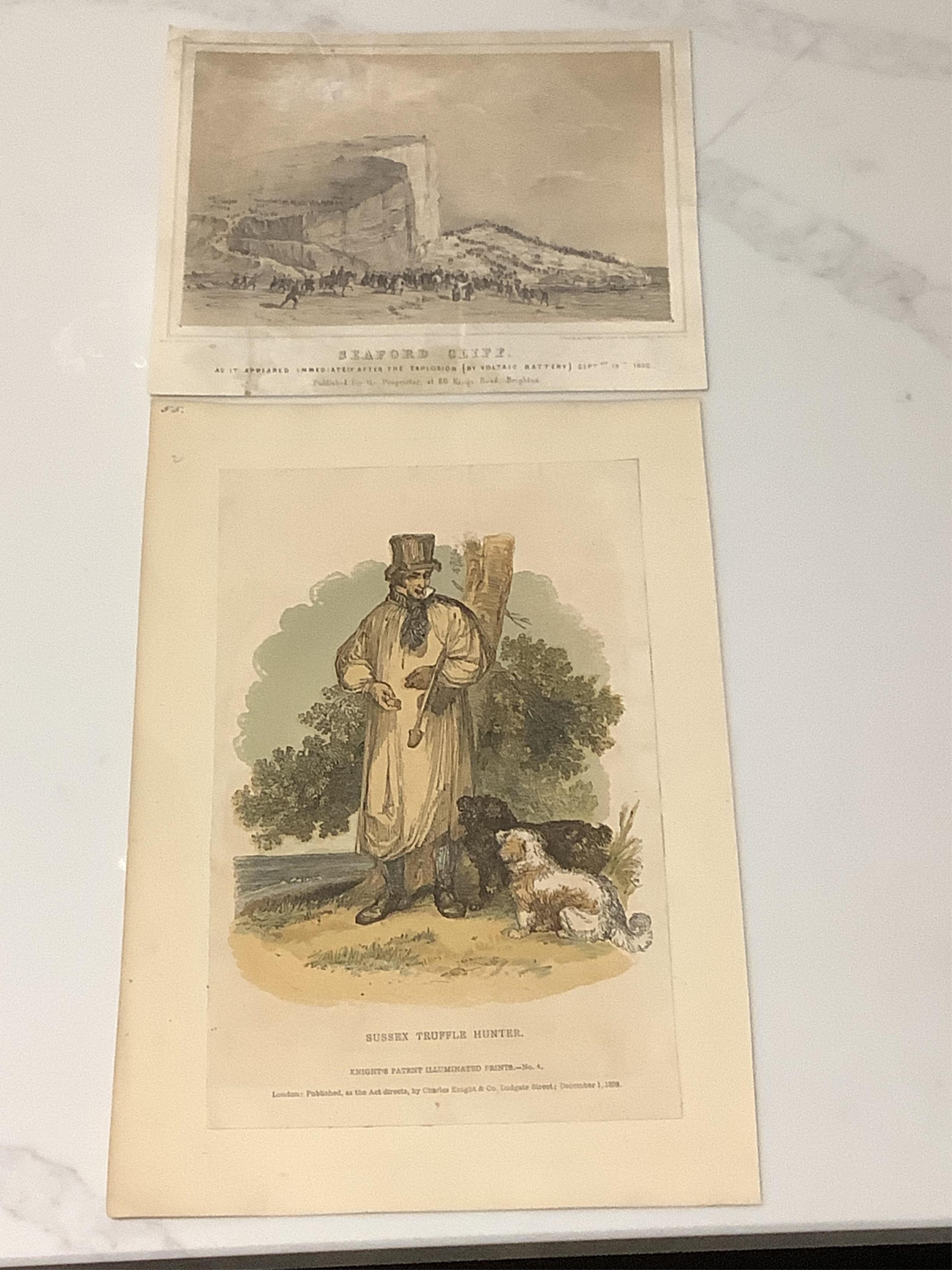 Brighton Area Interest. A group of antique prints and newspapers